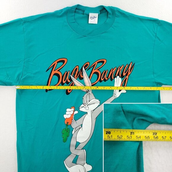 Bugs Bunny Vintage T-Shirt Looney Tunes 90s 1992 Script Graphic Made USA XL - Picture 10 of 13